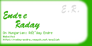 endre raday business card